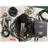 Image 1 : 2 Realistic microphones and Apex mic with power supply