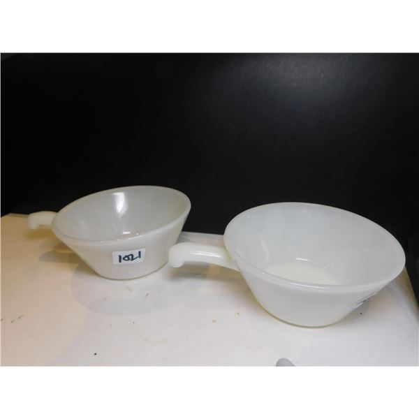 1021.  2-ANCHOR HOCKING HANDLED BOWLS