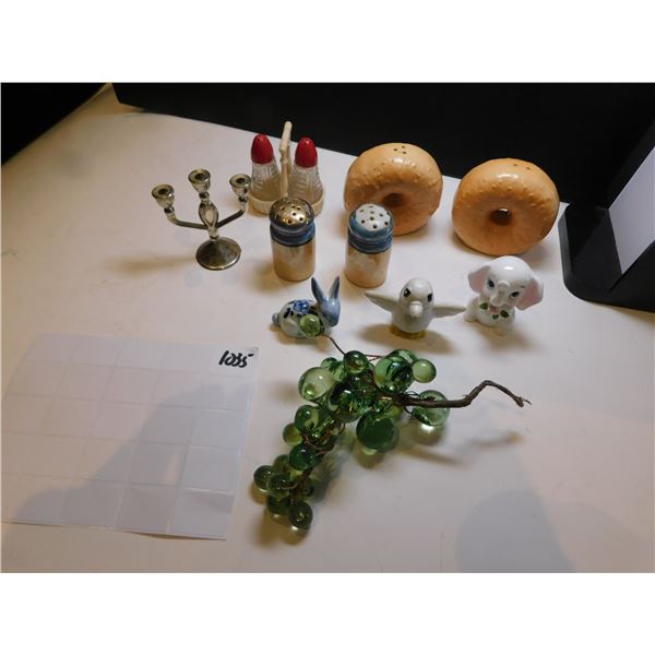 1035.  SALT AND PEPPER AND FIGURINES