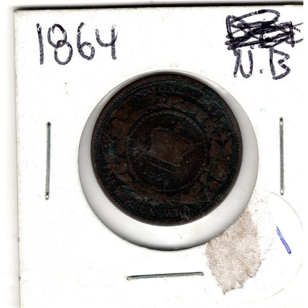 1058.  1864 NEW BRUNSWICK ONE CENT