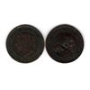 Image 2 : 1064.  1881H AND 1859 ONE CENT