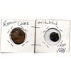 Image 1 : 1081.  2 UNIDENTIFIED ROMAN COINS