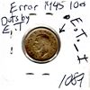 Image 1 : 1087.  1945 TEN CENT ERROR DOTS