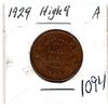 Image 1 : 1094.  1929 SCARCE HIGH 9 PENNY