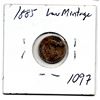 Image 2 : 1097.  1885 LOW MINTAGE SILVER FIVE CENT