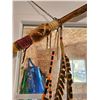 Image 2 : Indigenous Handmade Ceremonial Spear - Whale Bone tip, Beaver fur, Hawk feathers and Bear claws. Rep