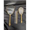 Image 1 : Matson 24kt gold plated vanity set (mirror, comb and brush)