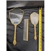 Image 2 : Matson 24kt gold plated vanity set (mirror, comb and brush)