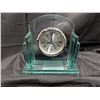 Image 1 : Glass Base W/ Battery Operated Quartz Clock (SEIU-WEST Retirement Present)