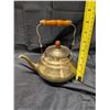 Image 2 : Vintage Brass Wood Handle Tea Pot