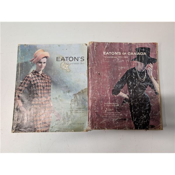 (2) Vintage Eatons Of Canada Catalogues Books (1964-65 Fall and Winter Edition)