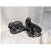 Image 1 : (2) Vintage "A Wolf Original" Sculptures (beaver and Seal)