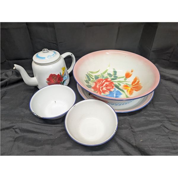 Lot of Misc. Vintage Enamel Ware