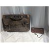 Image 1 : (2)Vintage Leather Bags (1) Travel Bag w/lock (1) Small Purse w/ Chain