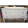 Image 1 : White Dresser w/ Glass Knobs (Fine Condition) (53"x36"x19")