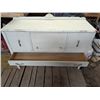 Image 4 : White Dresser w/ Glass Knobs (Fine Condition) (53"x36"x19")