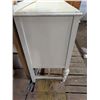 Image 6 : White Dresser w/ Glass Knobs (Fine Condition) (53"x36"x19")