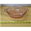 Image 3 : Pink depression glass bowl 8", floral pattern- 1930-1937