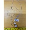 Image 1 : 925 sliver 23" chain and crytal pendant