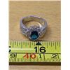 Image 1 : RSC stamped blue and white stone ring- size 7