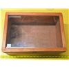 Image 1 : Wooden box with glass lid- 16.5" by 11" by 7"H