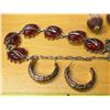 Image 3 : Lot of amber and gold toned colored jewelery