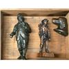 Image 2 : Pre 1952 benson and hedges box with contents- 3 bronze car mascots