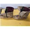Image 2 : Moose hide work boots with liner- 13"- damage to beadwork