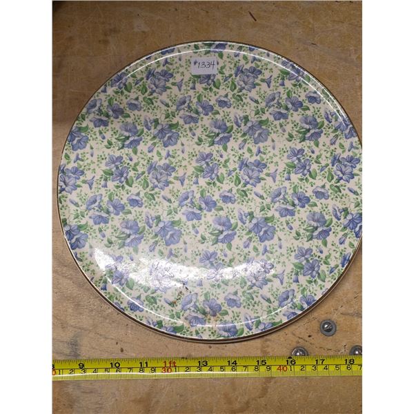 Chintz cheese serving plate- royal tudor ware- england