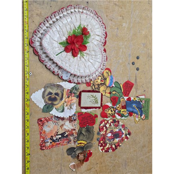 Vintage valentine box and cards