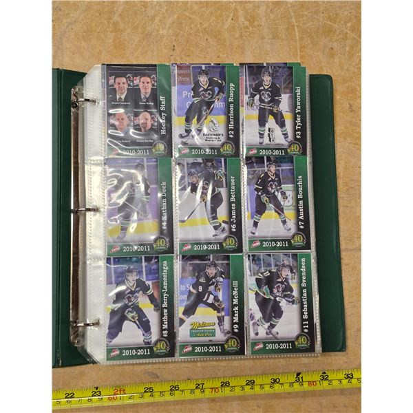 Binder of assorted hockey cards- 2006-2011