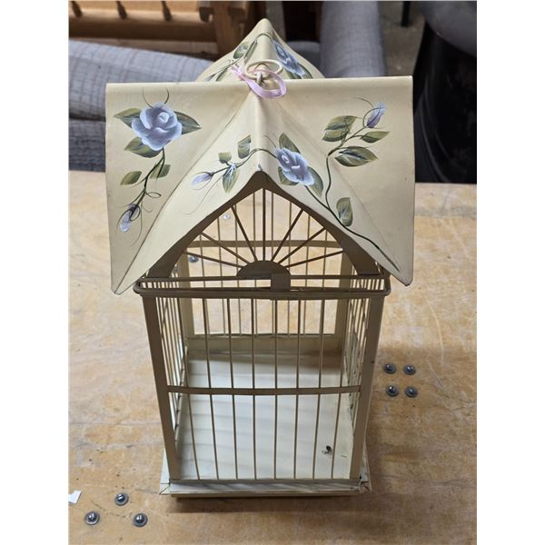 Metal bird cage- decorative- 18"H