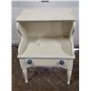 Image 1 : Pine phone desk painted white- 20" by 19" by 22"H