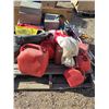 Image 2 : Pallet of gas cans, metal containers, mirror