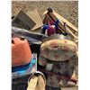 Image 2 : Pallet of misc items, chair, gas cans