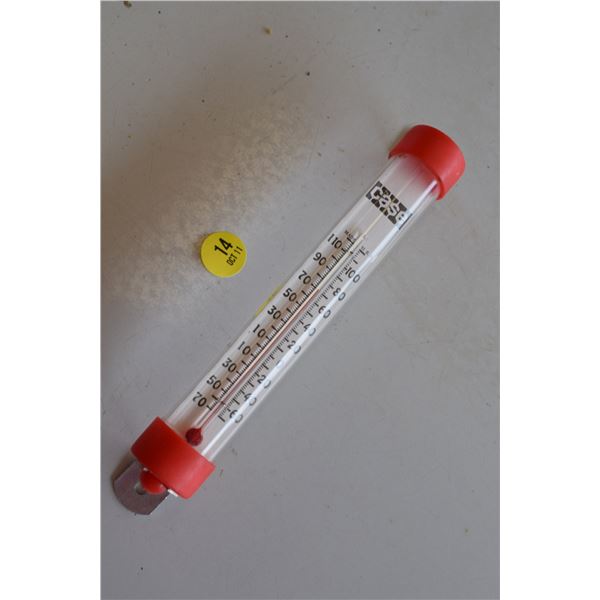 Vintage mint case tractor thermometer