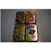 Image 1 : 4 tins of pokemon cards