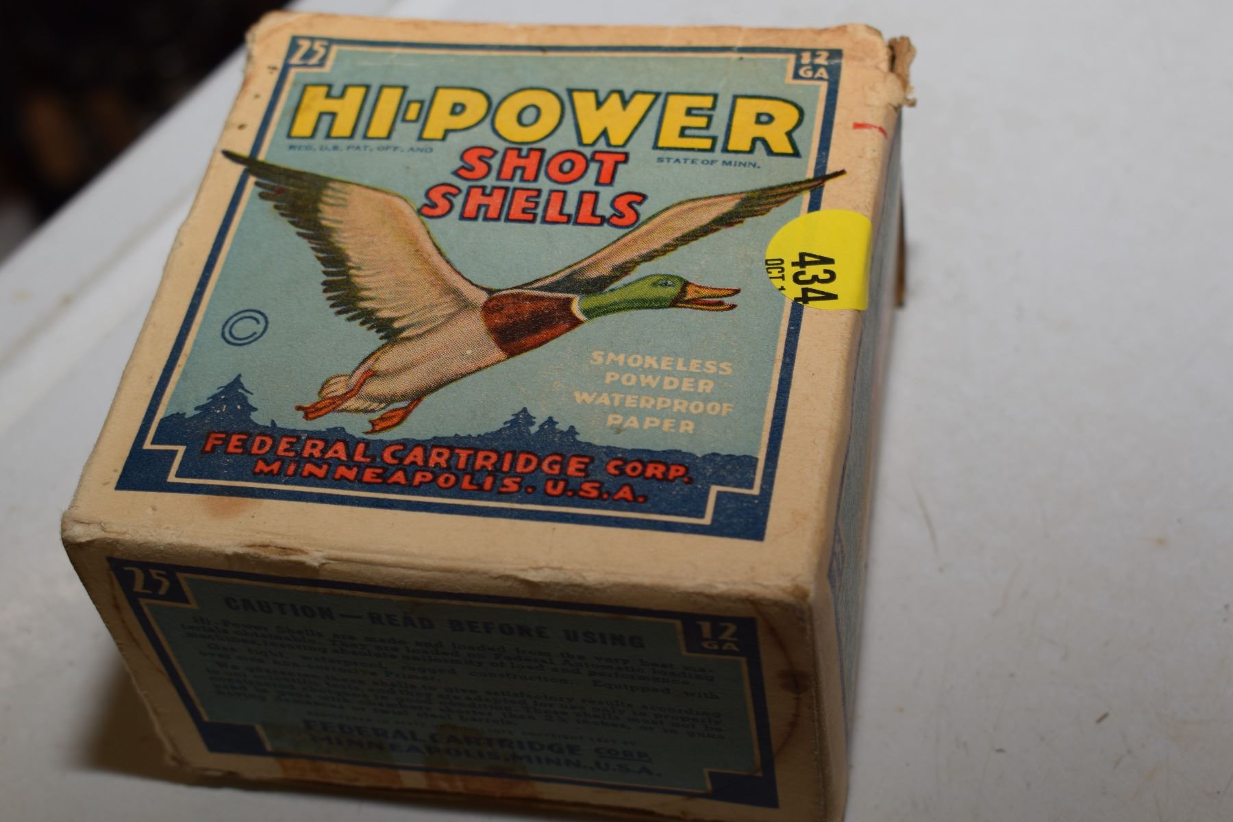 Federal Shells Box Federal 12 gauge shotgun shell box - Schmalz Auctions