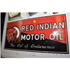 Image 1 : Vintage reproduction 2 sided porcelain red indian rack sign