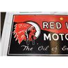 Image 2 : Vintage reproduction 2 sided porcelain red indian rack sign