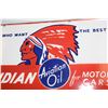 Image 4 : Vintage reproduction 2 sided porcelain red indian rack sign