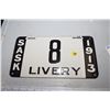 Image 1 : 1913 porcelain sask license plate- copy