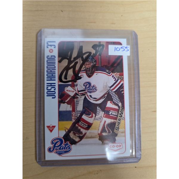 Josh Harding - Autographed Regina Pats Hockey Card