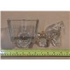 Image 1 : Vintage Jeannette Glass Western Cart & Horse Glass Planter.