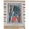 Image 1 : Lot of Hardware (Pipe Wrenches, Lights, Staple Gun, Plastic box)