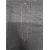 Image 2 : Chain necklace with a small red stone 14ct GP Gold