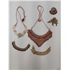 Image 1 : Lot of collection of traditional Indian jewelry (choker necklaces, pendants, and earrings)