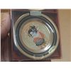 Image 3 : Vintage Geisha Design Black Japanese Art of Chokin Plate 24 Kt Gold Edge Porcelain Two Plates in Ori
