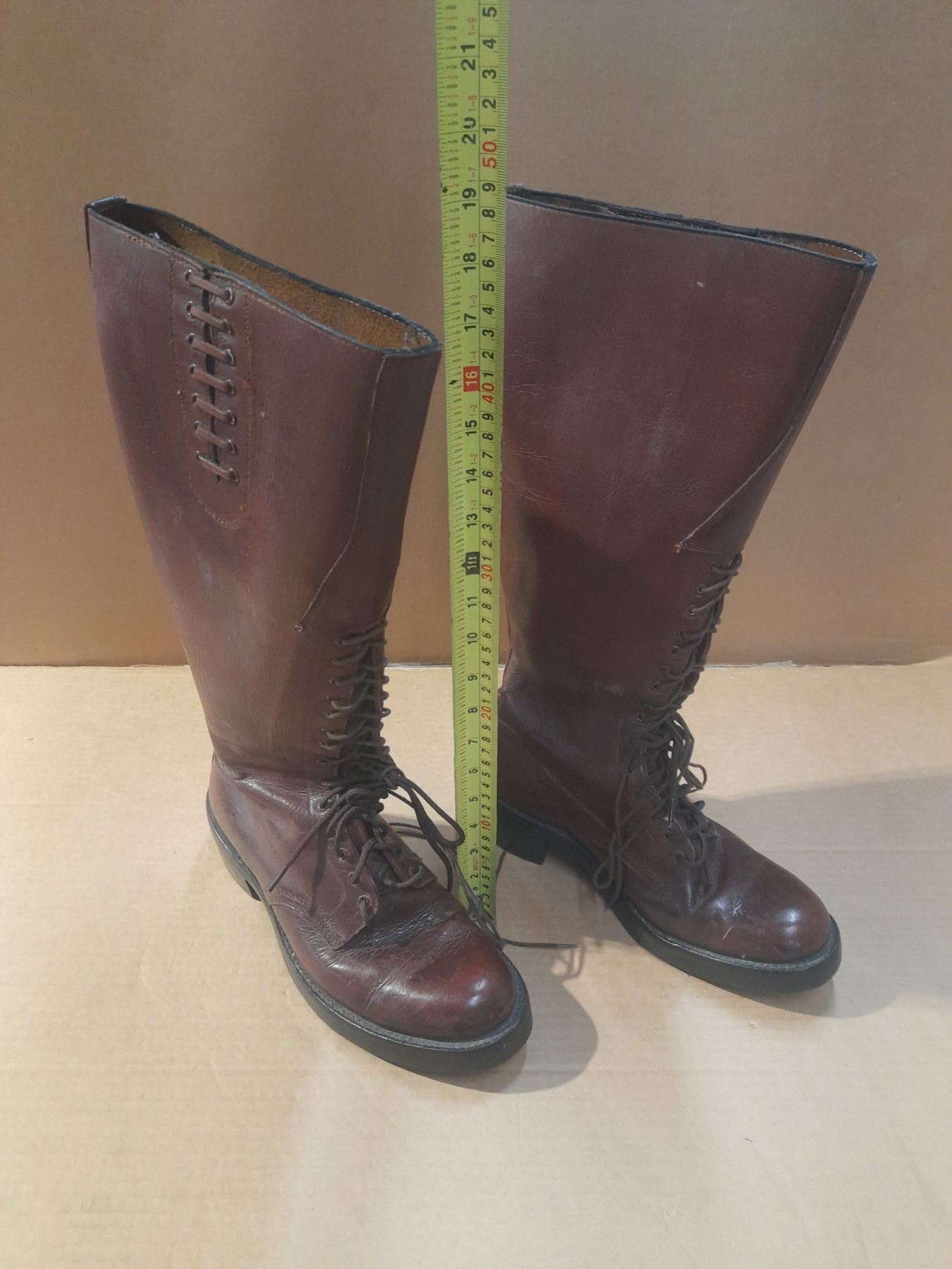 Rcmp Riding Boots Vintage Brown Leather Lace-up RCMP Riding Boots.(Mention Inside Boots ...