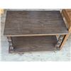 Image 2 : TV stand- 16" by 27" by 17"H and table- 26" by 13" by 22"H